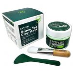 ENVISHA Organic Green Tea Clay Mask with Mini Bamboo Brush 50g