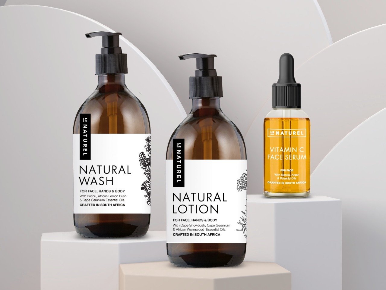 Le Naturel Natural Wash & Lotion Set + FREE Vitamin C Serum