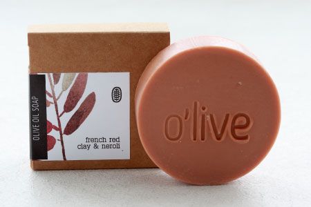 O'live French Red Clay and Neroli Soap