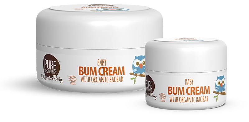 Pure Beginning Baby Bum Cream with organic baobab